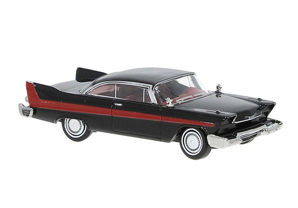 Brekina 19682 - 1958 Plymouth Fury Black Red  - HO Scale