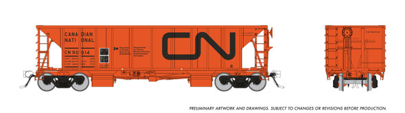 Rapido 158014A-90331 - NSC Ballast Hopper Canadian National (CN) 90331 - HO Scale
