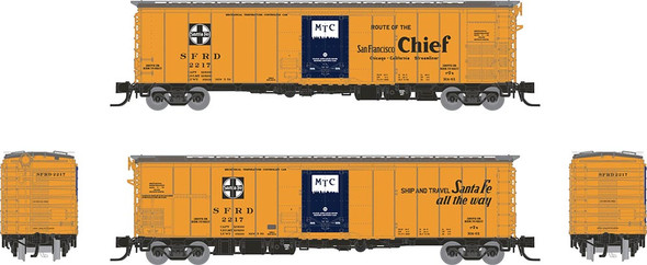Rapido 561009A-2219 - RR-61 Mechanical Reefer Atchison, Topeka and Santa Fe (SFRD) 2219 San Francisco Chief Slogan - N Scale