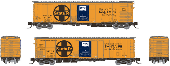 Rapido 561012A-2122 - RR-56 Mechanical Reefer Atchison, Topeka and Santa Fe (SFRP) 2122 All The Way Slogan - N Scale