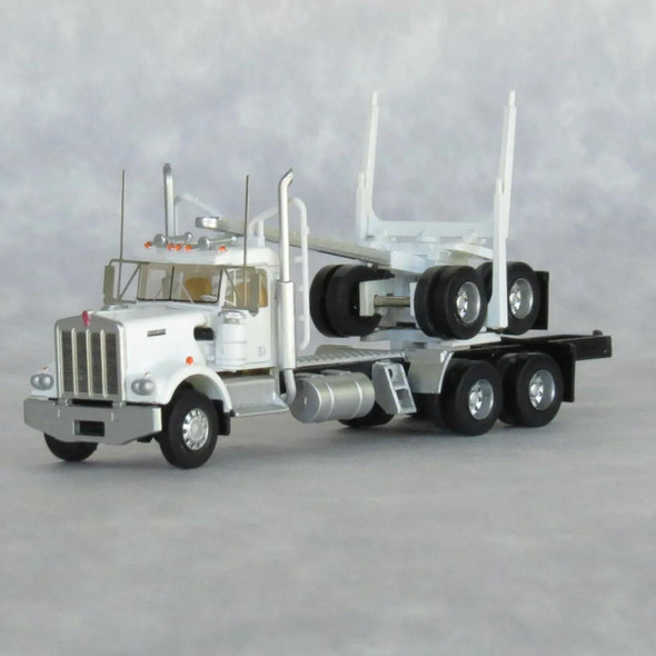 Trainworx 49082 - Kenworth W900 Log Truck White  - N Scale
