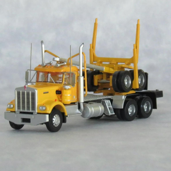 Trainworx 49085 - Kenworth W900 Log Truck Yellow  - N Scale