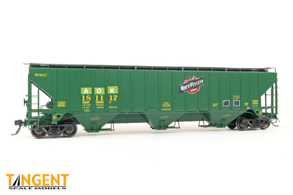 Tangent Scale Models 36361-01 - PS4750 Covered Hopper  “ex-CNW Restencil” 2006+ Arkansas-Oklahoma Railroad (AOK) 181117 - HO Scale