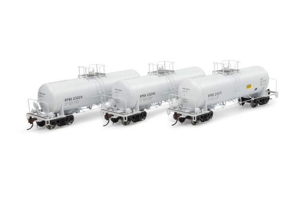 Athearn Genesis 1437 - UTC 13K Gallon Acid Tank Car (3) Rhodia, Inc (RPBX) 23224/23246/23271 - HO Scale