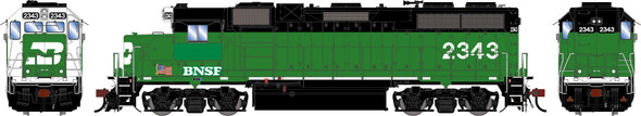 PRE-ORDER: Athearn Genesis 2671 - EMD GP38-2 (DCC and Sound) BNSF 2343 'Ex-BN Patched' - HO Scale