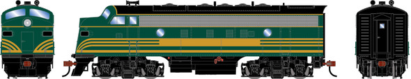 PRE-ORDER: Athearn Roundhouse 3518 - EMD F7A (DC Silent) Unlettered Swept Multiple Stripes - HO Scale