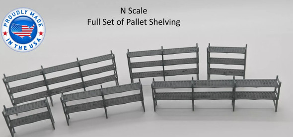 Whistle Stop Models N1013 - Pallet Shelves  - N Scale