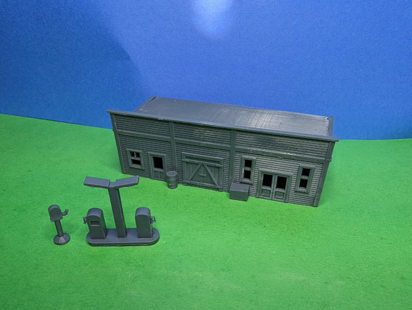 Whistle Stop Models N6507 - Old Service Station Garage  - N Scale