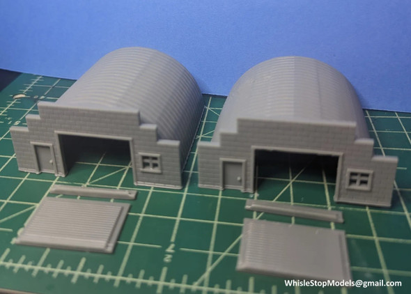 Whistle Stop Models N7000 - 2 Quonset Hut Garages  - N Scale