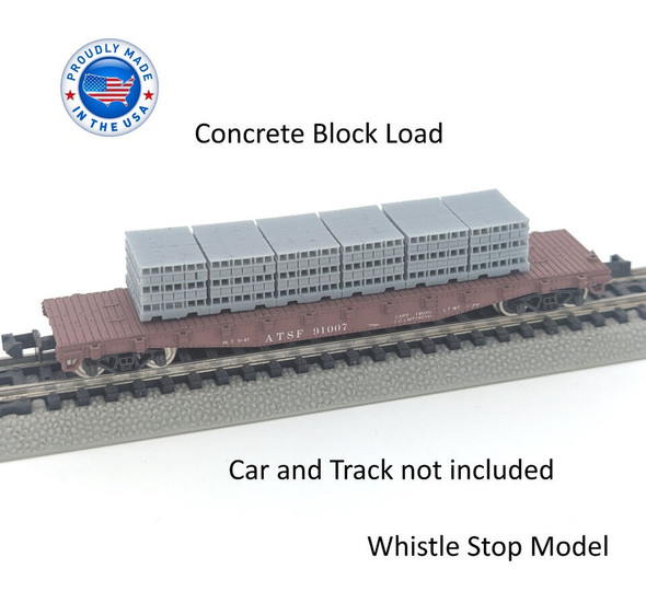 Whistle Stop Models N9014 - Concrete Block Car Load  - N Scale