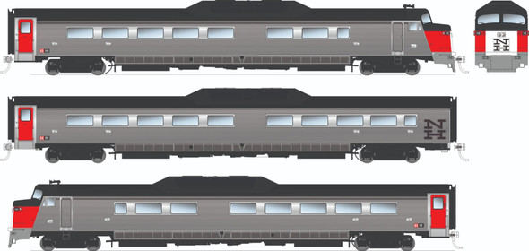 PRE-ORDER: Rapido 16401 - Budd Roger Williams 3-car set (DC Silent) New Haven (NH)  - HO Scale