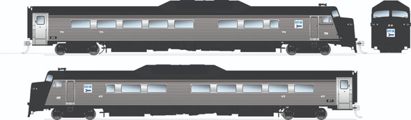 PRE-ORDER: Rapido 16404 - Budd Roger Williams 2-car set (DC Silent) Amtrak (AMTK) Early Version - HO Scale