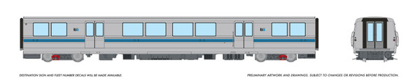 PRE-ORDER: Rapido 204011 - B Intermediate Car #2 Bay Area Rapid Transit (BART)  - HO Scale