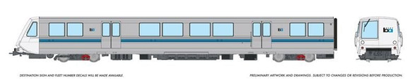 PRE-ORDER: Rapido 204012 - A End Car + Display Case #2 Bay Area Rapid Transit (BART)  - HO Scale