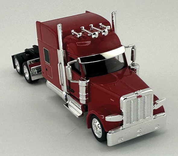 HO Logistics Replicas 589085 - Peterbilt 589 Stand-Up Sleeper-Cab Semi Tractor Red  - HO Scale