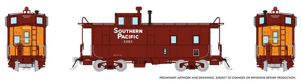 PRE-ORDER: Rapido 162021 - C-40-3 Steel Caboose Southern Pacific (SP) 1221 Gothic Small w/ roofwalk - HO Scale