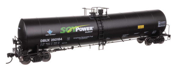 Walthers Mainline 910-48239 - Trinity 25,000-Gallon Tank Car Soy Power (DBUX) 250186 - HO Scale