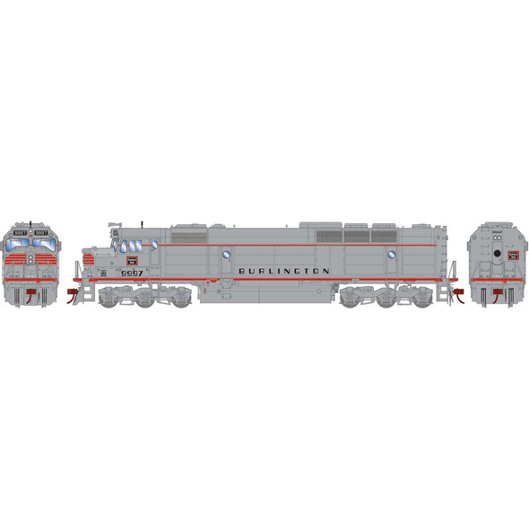 Athearn Genesis 18288 - EMD FP45 (DC Silent) Chicago, Burlington & Quincy (CB&Q) 9997 - HO Scale