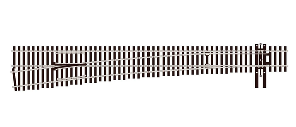 PECO SL-U8382 - Code 83 #8 Turnout - Streamline  Left Hand - Unifrog  - HO Scale