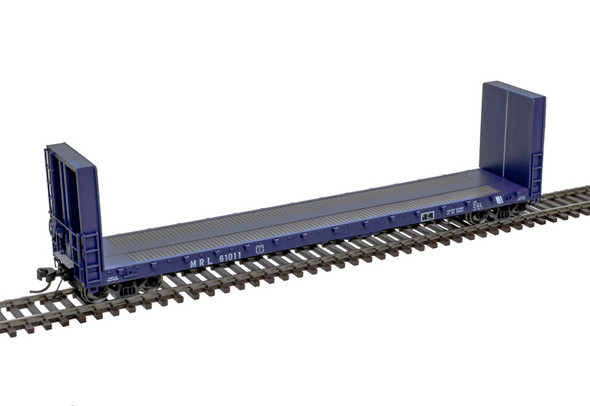 Atlas Master 20007109 - 51' 6" Bulkhead Flat Car Montana Rail Link (MRL) 61011 - HO Scale