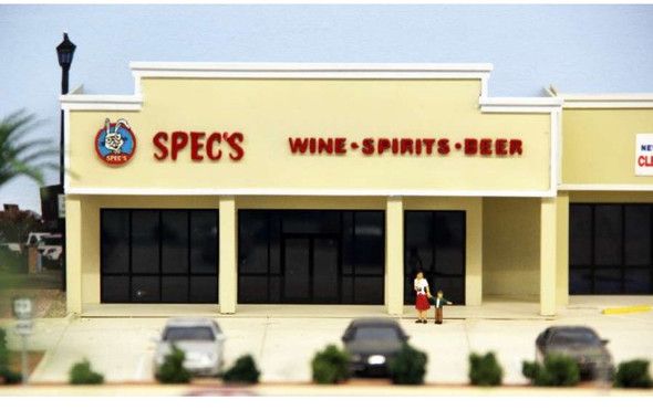 Summit Customcuts ML-007 - Spec’s Liquor Store Backdrop Building  - HO Scale Kit