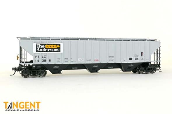 Tangent Scale Models 20084-01 - PS4750 Covered Hopper Pullman Transport Leasing (PTLX) 14385 “The Andersons 1974” - HO Scale