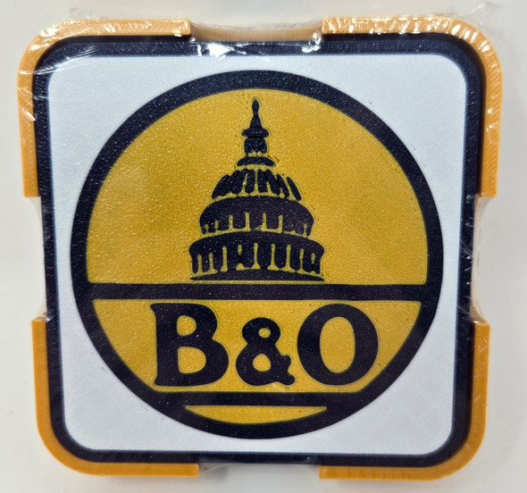 Paducah Custom Shops BORRSQ01 - Coaster 4-Pack (Square) Baltimore & Ohio (B&O)