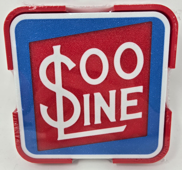 Paducah Custom Shops SOOLSQ02 - Coaster 4-Pack (Square) Soo Line (SOO) Vintage