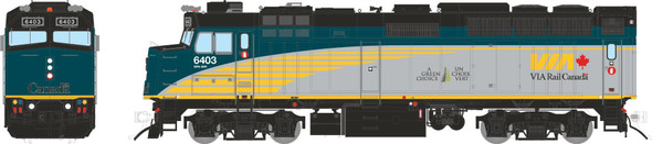 PRE-ORDER: Rapido 82527 - Rebuilt F40PH-2D (DCC and Sound) VIA Rail Canada (VIA) 6403 Canada $10 Bill Version - HO Scale