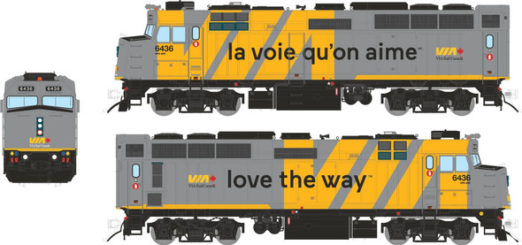PRE-ORDER: Rapido 82530 - Rebuilt F40PH-2D (DCC and Sound) VIA Rail Canada (VIA) 6436 Love The Way Wrap - HO Scale