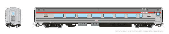 PRE-ORDER: Rapido 115107 - Budd Coach Canadian Pacific (CP) 114 Action Red - HO Scale