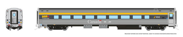 PRE-ORDER: Rapido 115133 - VIA HEP2 Coach VIA Rail Canada (VIA) 4006 Current Scheme (Grey) - HO Scale