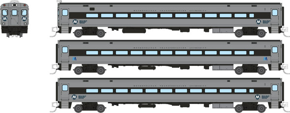 PRE-ORDER: Rapido 528064 - Comet Car Set #1 (Cab Car and 2 Coaches) Metro North Commuter Railroad (MNCR) West of Hudson - N Scale