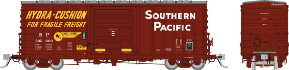 PRE-ORDER: Rapido 164001A-605016 - PC&F B-100-32 Boxcar Southern Pacific (SP) 605016 Delivery Scheme - HO Scale