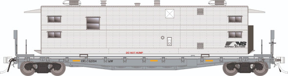 PRE-ORDER: Rapido 138110A-62543 - F30A 50' Flat Car w/Camp Van Norfolk Southern (NS) 62543 Sleepers - HO Scale