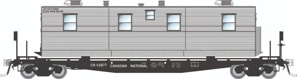 PRE-ORDER: Rapido 138112A-49618 - F30A 50' Flat Car w/Camp Van Canadian National (CN) 49618 Sleeper - HO Scale