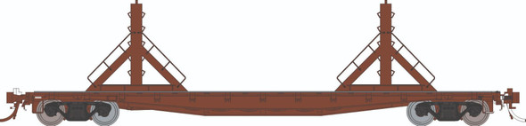 PRE-ORDER: Rapido 138499 - F30D 50' Rail Flat Car Unlettered brown - HO Scale