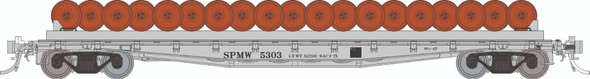 PRE-ORDER: Rapido 138507 - F30D 50' Wheel Flat Car (3-pack) Southern Pacific (SP) 5048, 5303, 5305 - HO Scale