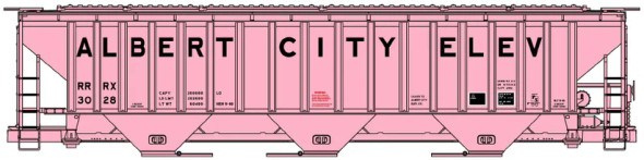 Accurail 81821 - PS4750 Covered Hopper Farmers Coop (RREX) 3028 Albert City Elevator - HO Scale Kit