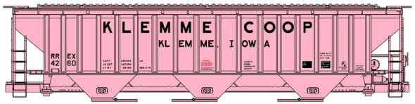 Accurail 81823 - PS4750 Covered Hopper Farmers Coop (RREX) 4260 Klemme Coop - HO Scale Kit