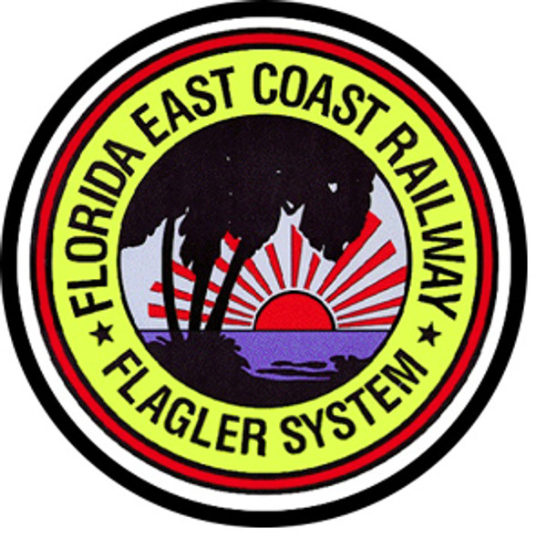 Rebel Rails 029 - Florida East Coast 6 inch round logo  -