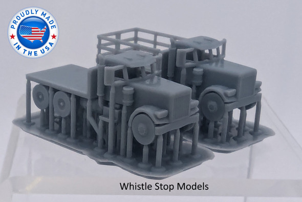 Whistle Stop Models HO3008 - Flat Bed Truck set of 2  - HO Scale