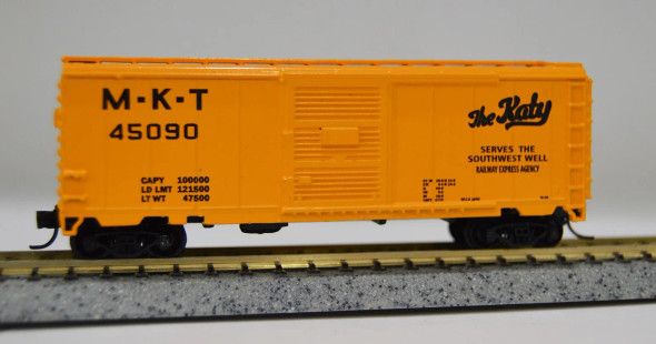 Value Trains USA HO40-305-45093 - Yellow The Katy Scheme 40' PS-1 Boxcar Missouri-Kansas-Texas (MKT) 45093 - HO Scale