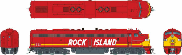 PRE-ORDER: Rapido 28823 - EMD E8A w/HEP (DCC and Sound) Rock Island (CRIP) 662 - HO Scale