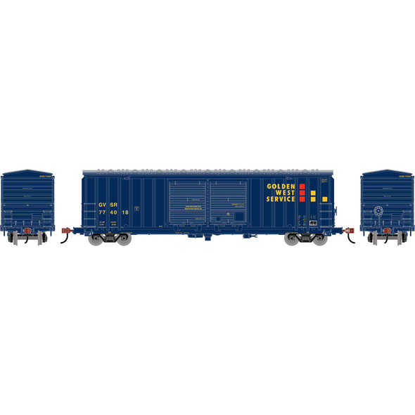 Athearn Roundhouse 1363 - 50' FMC 5283 Double Door Box Car Golden West Service (GVSR) 774117 - HO Scale