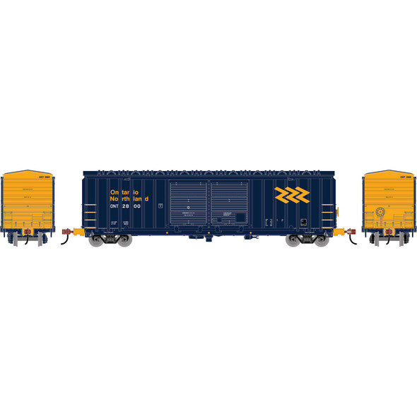 Athearn Roundhouse 1367 - 50' FMC 5283 Double Door Box Car Ontario Northland (ONT) 2806 - HO Scale
