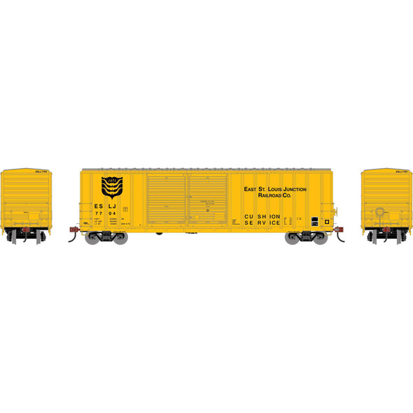 Athearn 1749 - 50' FMC 5347 Double Door Offset Box Car East St Louis (ESLJ) 7704 - HO Scale