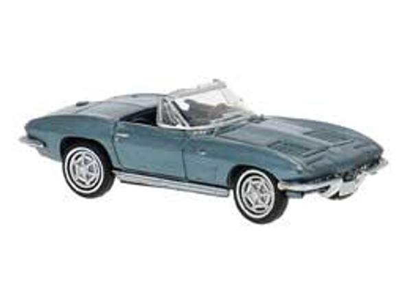 Brekina 18027 - Chevrolet Corvette C2 Convertible Metallic Turquoise  - HO Scale