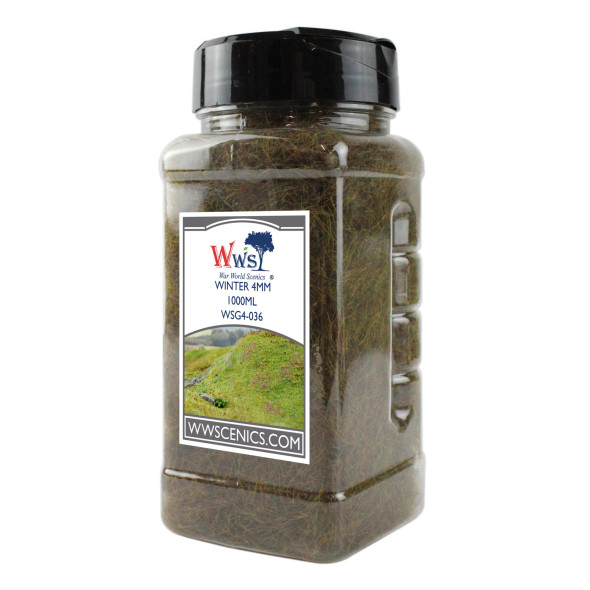 WWScenics WSG4-036 - 4mm Winter Static Grass - 1000ml  - Multi Scale