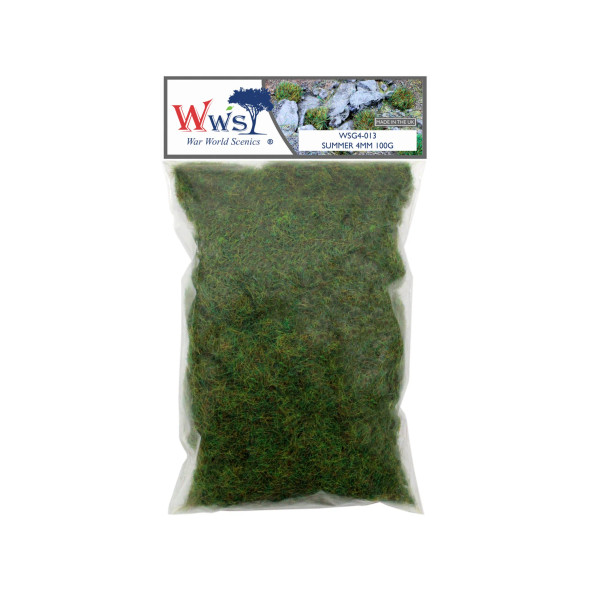 WWScenics WSG4-013 - 4mm Summer Static Grass - 100g  - Multi Scale